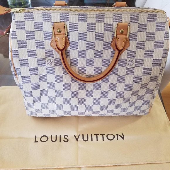 Louis Vuitton Handbags - Authentic -LOUIS VUITTON Damier Azur Speedy 30 Bag